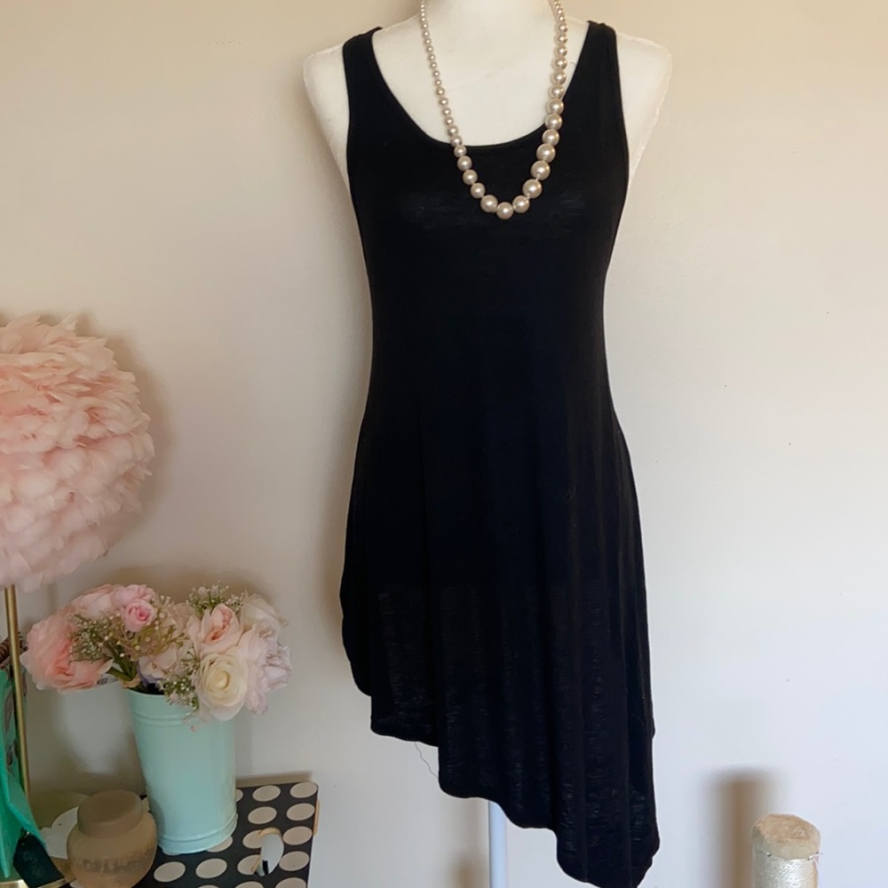 Asymmetrical black dress